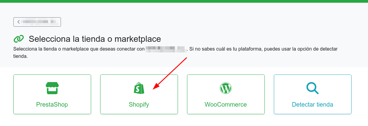 conectar tienda shopify